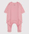 Bodyjama bébé en tubique petits cœurs rose CHARME/blanc MARSHMALLOW