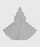 Cape met gestreepte capuchon in katoen voor baby's wit MARSHMALLOW/blauw SMOKING