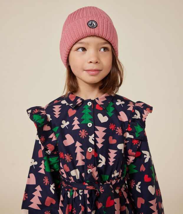 Flanellen jurkje met lange mouw voor meisjes blauw/multicouleur