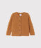 Cardigan bébé fille en laine mélangée marron CUIVRE