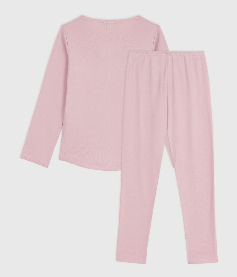 Pyjama enfant en coton rose