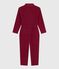 Combinaison enfant en bouclette velours longue unie AMARANTE