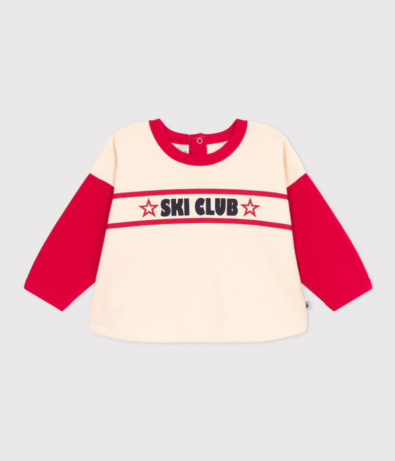 Sweatshirt en molleton imprim&eacute; b&eacute;b&eacute; &eacute;cru/CORIDA