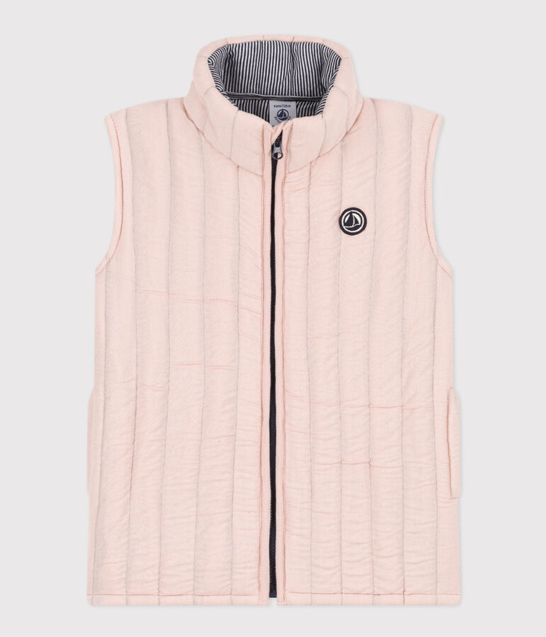 Veste sans manche en tubique enfant fille / gar&ccedil;on rose