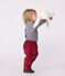 Pantalon bébé en velours uni AMARANTE