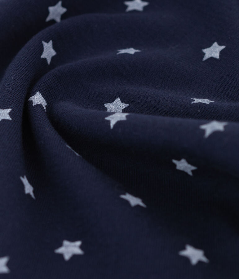 Body met lange mouwen en opgerolde kraag baby gemixt blauw/wit