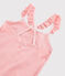 1-delig gerecycled badpak meisje roze GRETEL/wit MARSHMALLOW