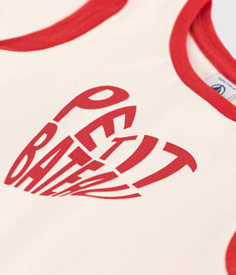 T-shirt van jersey voor meisjes ecru