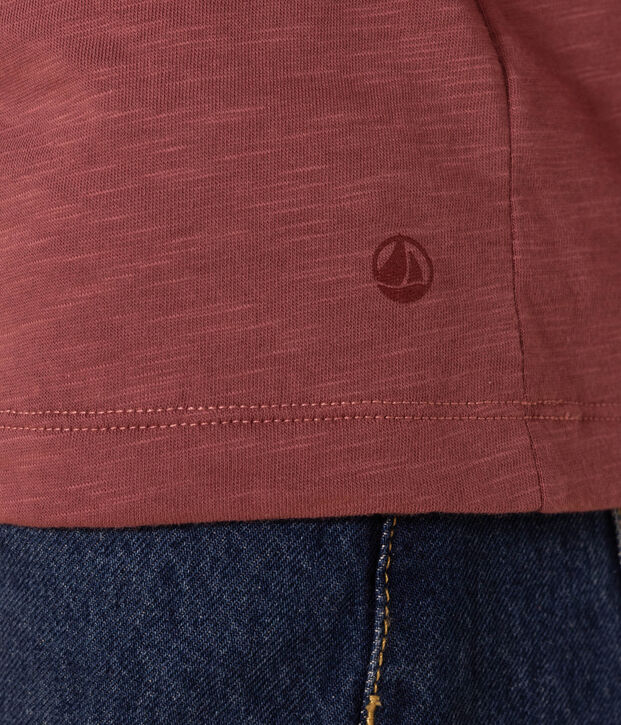 LE DROIT, katoenen T-shirt voor dames met ronde hals bruin