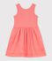 Robe sans manches enfant en coton uni corail