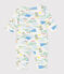 Katoenen babypyjama zonder voetjes met print wit MARSHMALLOW/wit MULTICO