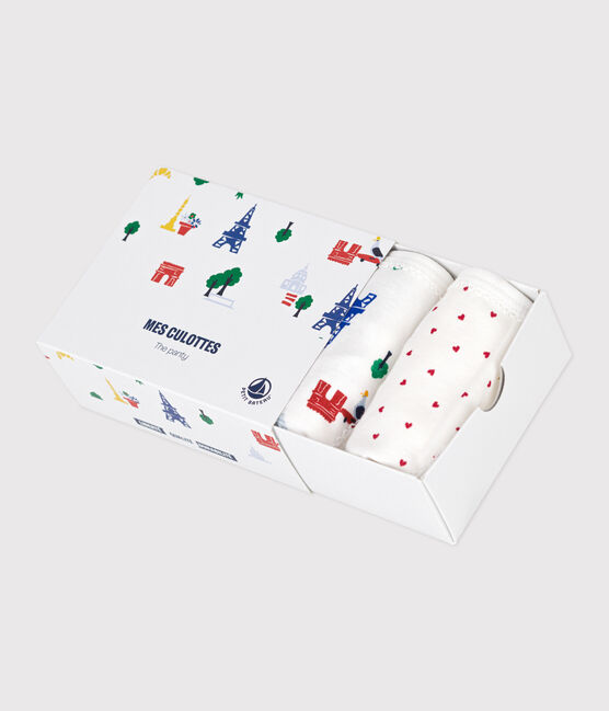 Set van 3 katoenen slipjes met Parijs-motiefje voor kinderen variante 1
