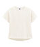 Meisjes-T-shirt met korte mouwen wit MARSHMALLOW/roze COPPER