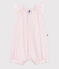 Combinaison courte bébé en coton uni rose FLEUR