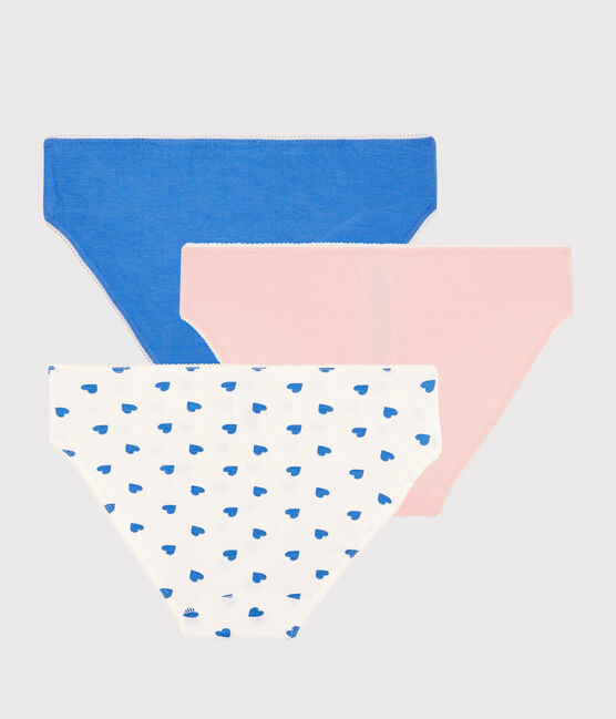Lot de 3 culottes cœurs fille en coton et élasthanne variante 1
