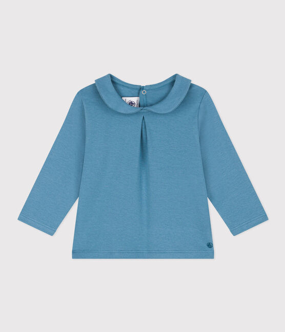 Blouse manches longues en coton bébé bleu POLOCHON