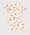 Korte kinderpyjama van katoen met multisportprint wit AVALANCHE/ MULTICO
