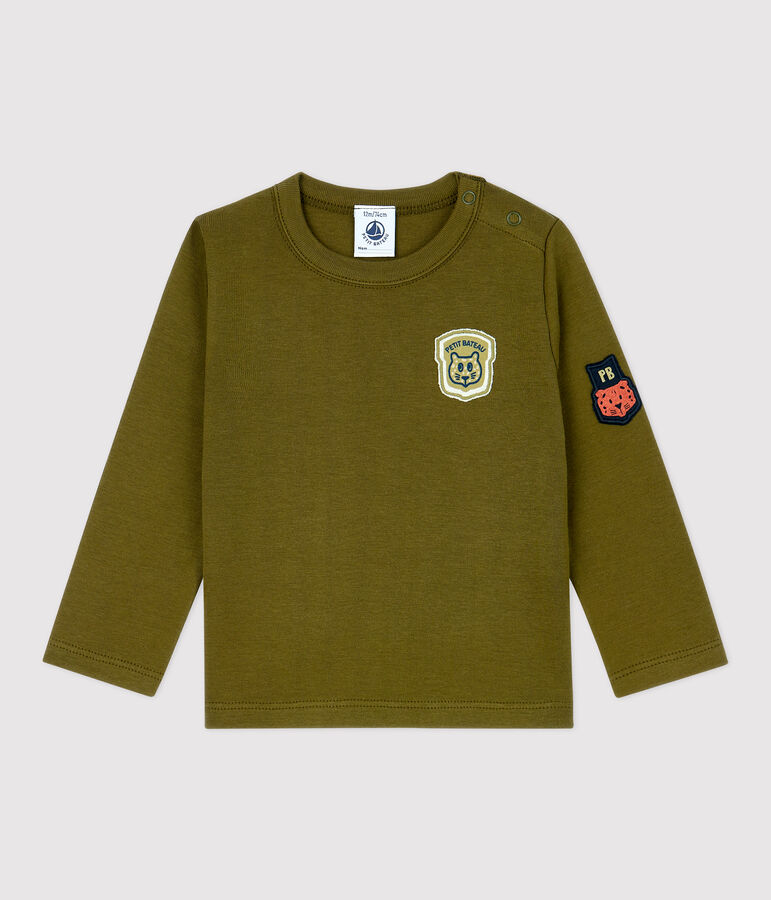 Katoenen T-shirt baby groen