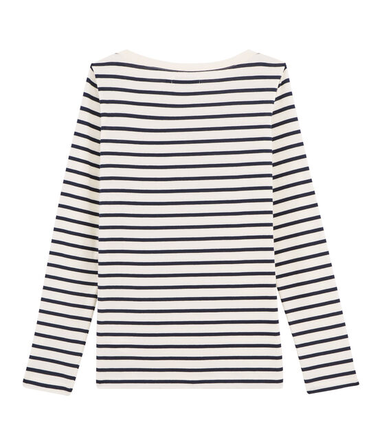 Marineshirt voor dames beige COQUILLE/blauw SMOKING