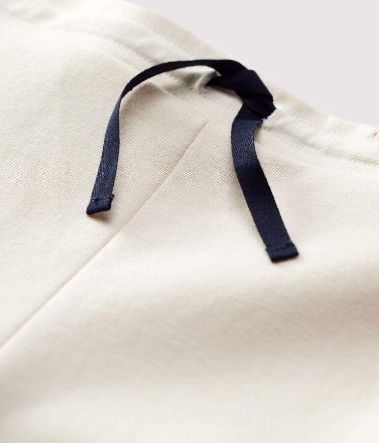 Comfortabele katoenen meisjesbroek ecru AVALANCHE