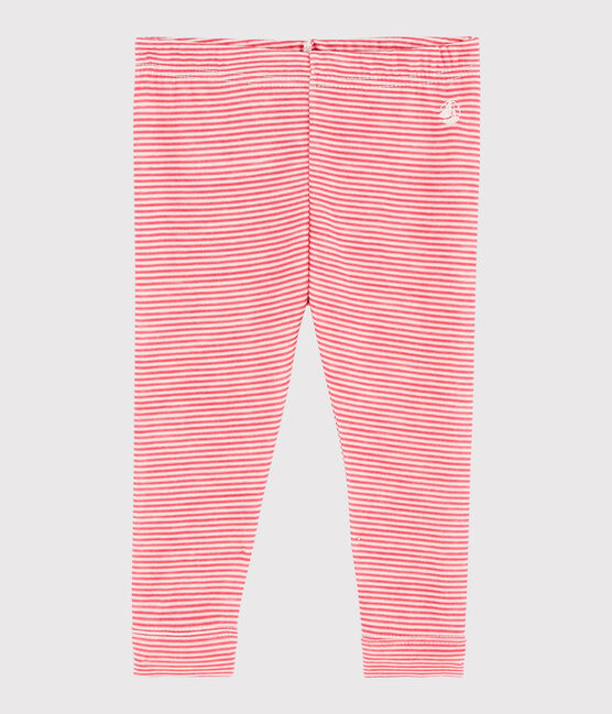 Milleraies legging babymeisje roze POPPY/wit MARSHMALLOW