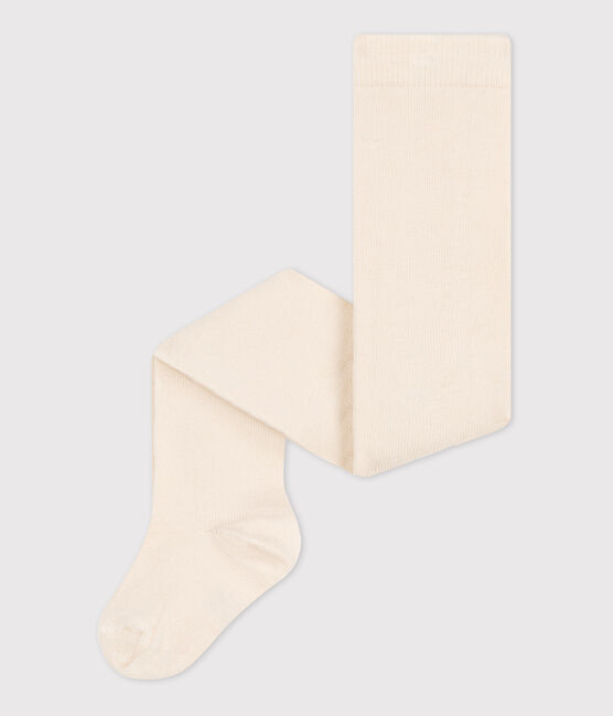 Collant bébé uni en coton écru AVALANCHE