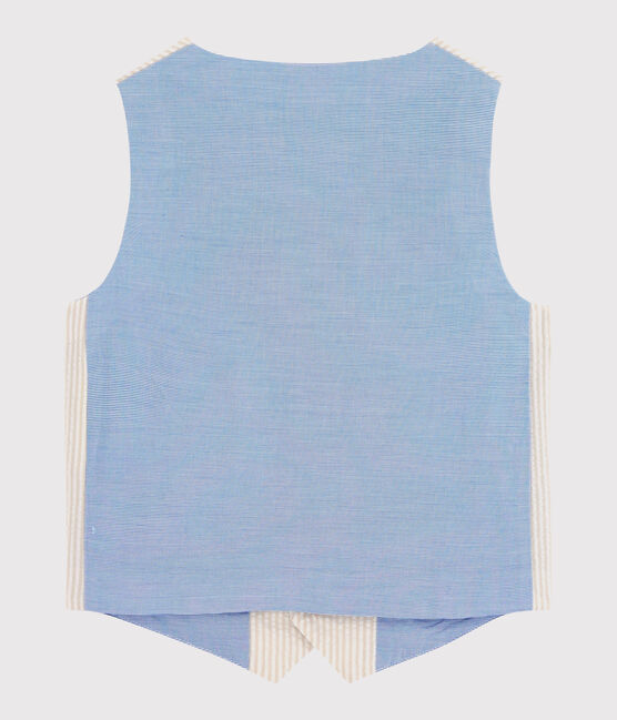 Mouwloos vest jongen beige BEIGE/wit MARSHMALLOW