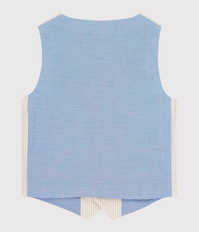 Mouwloos vest jongen beige/wit