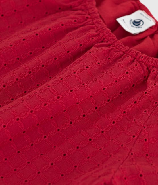Blouse enfant en coton manches courtes à motif fleurie SPI