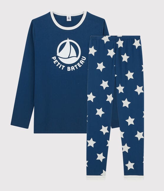 Pyjama à étoiles mixte en côte 5751201140