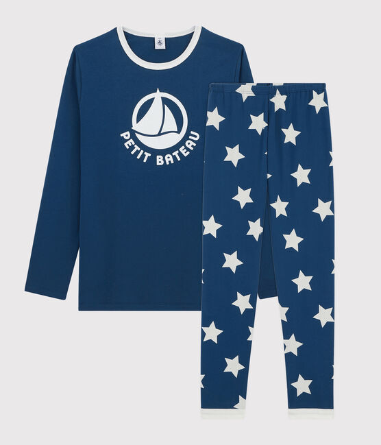 Geavanceerde tellen Bediening mogelijk Pyjama à étoiles mixte en côte MAJOR/ECUME | Petit Bateau