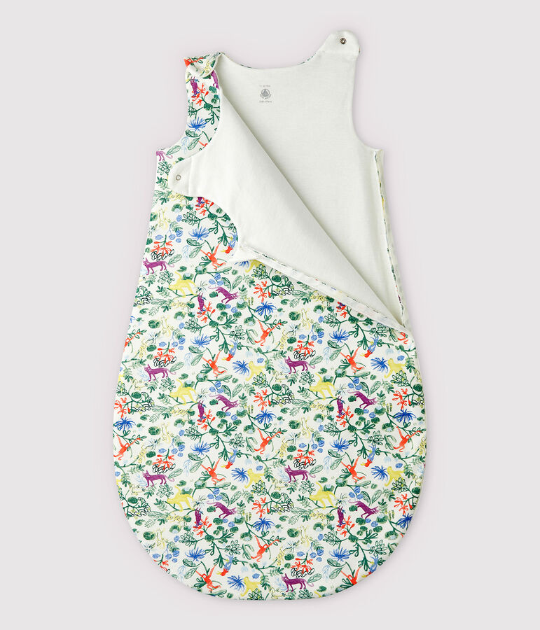 Gigoteuse jungle b&eacute;b&eacute; en coton blanc/multicouleur