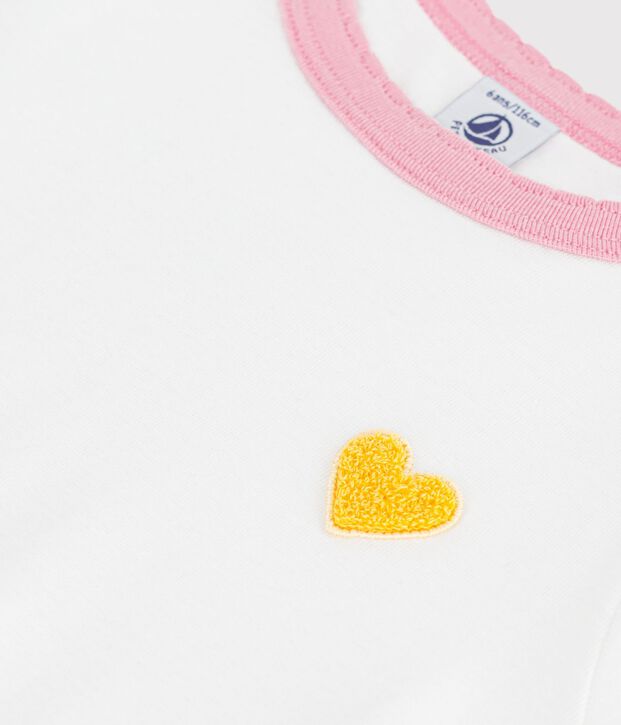 Tee-shirt enfant manches courtes uni blanc