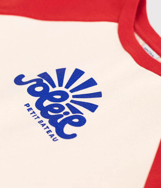 Tee-shirt imprimé en jersey enfant garçon rouge AVALANCHE/ AURORA