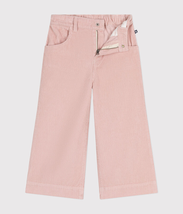Pantalon en velours enfant fille rose