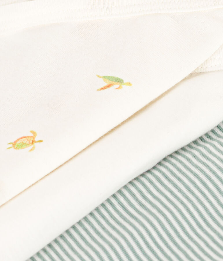 Set van 3 overslagbody's met korte mouwen van katoen voor baby's multicouleur