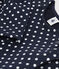 Meisjesjurk met stippen en met lange mouwen in molton blauw SMOKING/ AVALANCHE