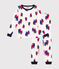 Pyjama ajusté en coton imprimé bateaux enfant blanc MARSHMALLOW/blanc MULTICO