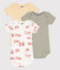 Lot de 3 bodies manches courtes bébé en coton