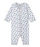 Dors bien sans pieds bébé garçon en tubique blanc ECUME/blanc MULTICO