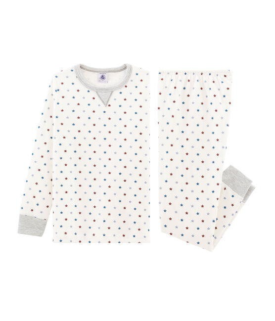 Jongenspyjama van tubic wit MARSHMALLOW/wit MULTICO