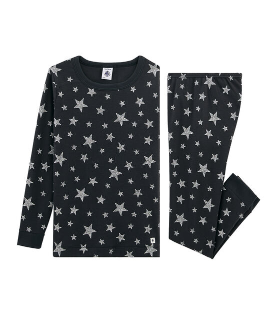Pyjama petit garçon coupe très ajustée en côte gris CAPECOD/gris ARGENT