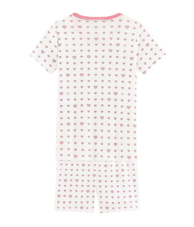 Pyjacourt petite fille coupe tr&egrave;s ajust&eacute;e blanc/multicouleur
