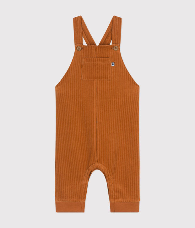 Lange fluwelen babysalopette bruin