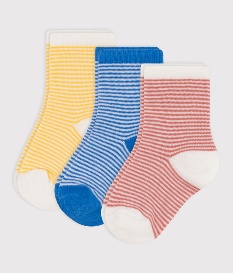 Lot de 3 paires de chaussettes b&eacute;b&eacute; multicouleur