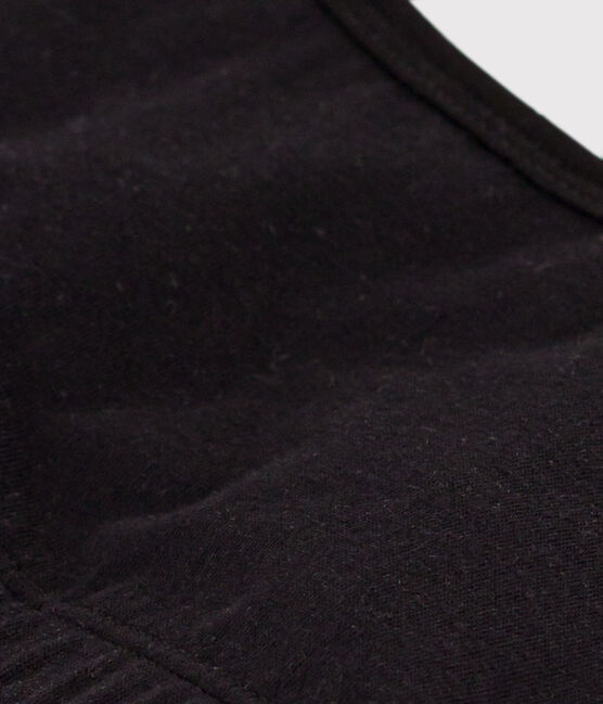 Brassière unie en coton et élasthanne femme noir BLACK