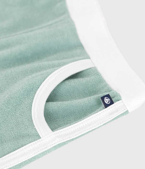 Short enfant en coton éponge uni vert PAUL