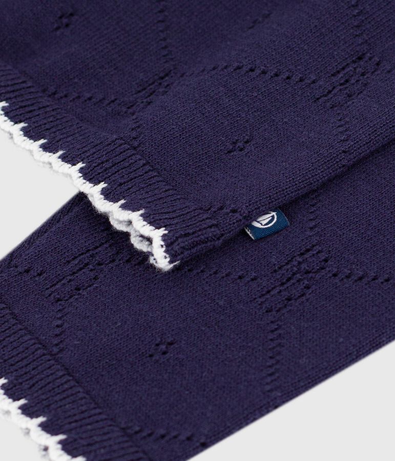 Effen katoenen vestje voor kinderen blauw