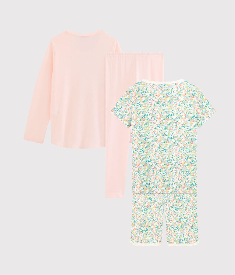 Set met korte pyjama en pyjama voor meisjes multicouleur