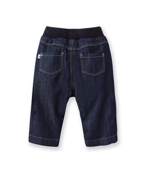 Pantalon b&eacute;b&eacute; en jean doubl&eacute; bleu